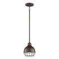 Sea Gull Lighting Jeyne Heirloom Bronze Traditional Dome Mini Hanging Pendant Light