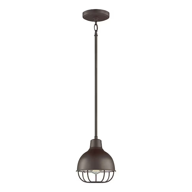 Sea Gull Lighting Jeyne Heirloom Bronze Traditional Dome Mini Hanging Pendant Light