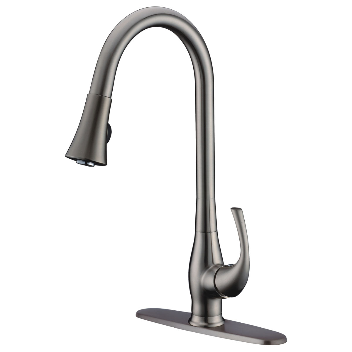 Freendo Faucets Grand Series Single Handle Pull-Down Kitchen Faucet - Brushed Nickel (191-6601)