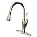 Freendo Faucets Majestic Series Single Arc Pull-Down Kitchen Faucet - Brushed Nickel (192-6466)