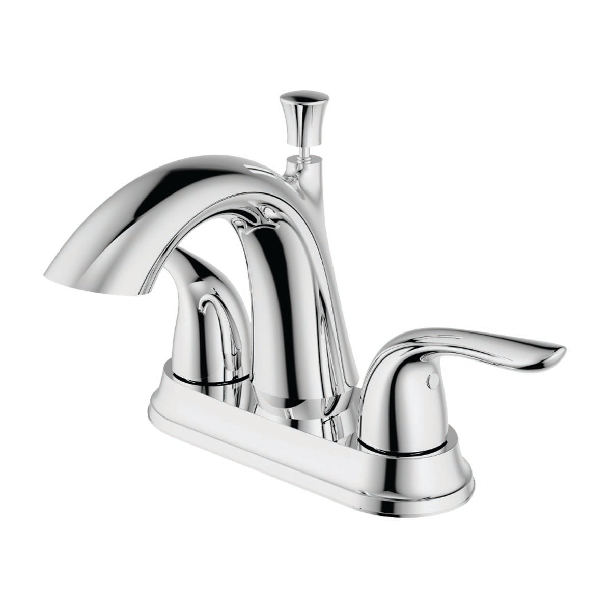Freendo Faucets Noble Series Two Handle High Arc Bathroom Faucet - Polished Chrome (192-7128)