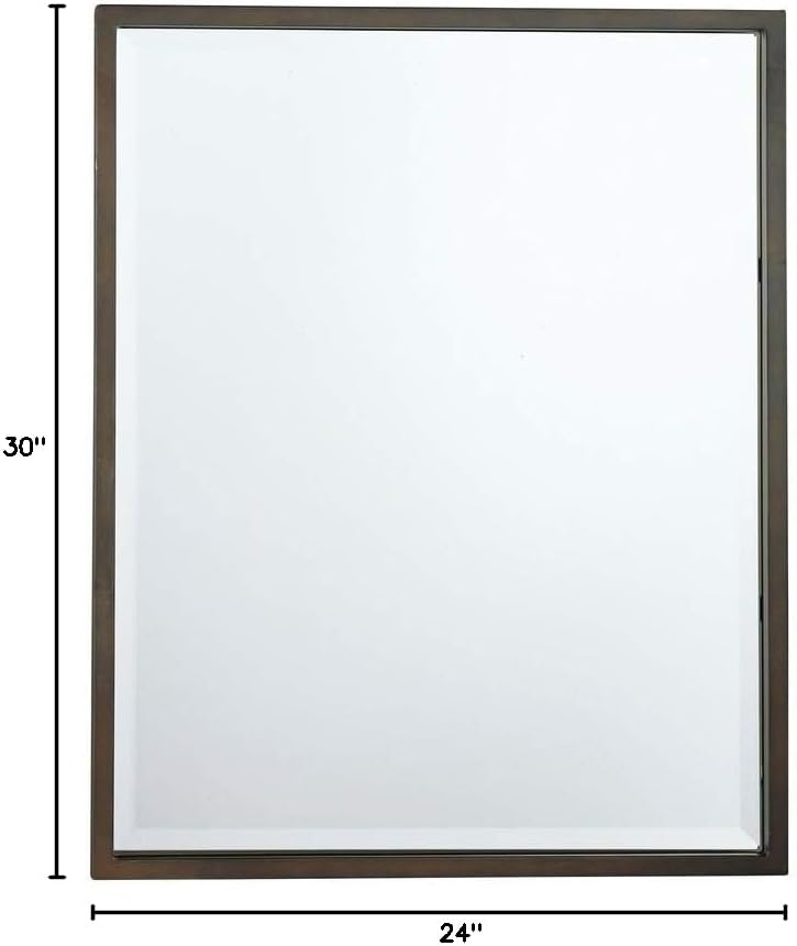 Feiss Boulevard 30 X 24 inch Oil Rubbed Bronze Wall Mirror