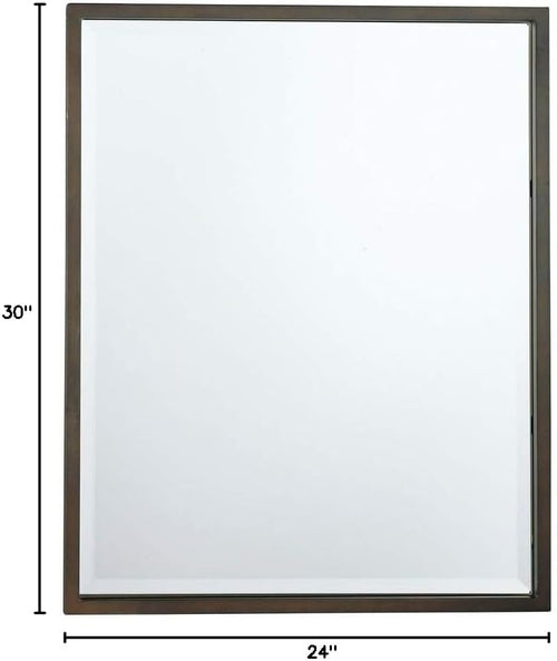 Feiss Boulevard 30 X 24 inch Oil Rubbed Bronze Wall Mirror