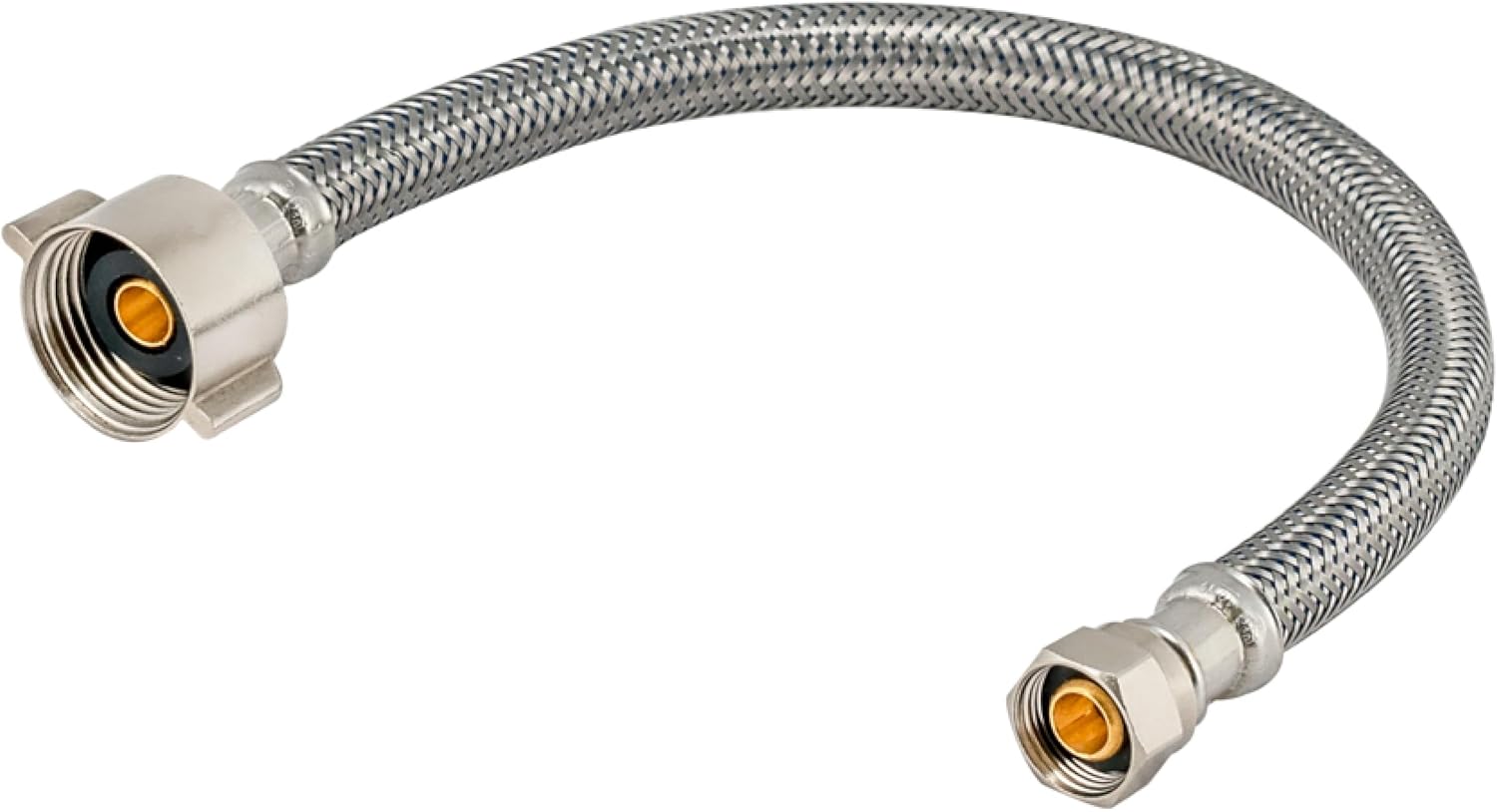 Eastman 20 Inch Flexible Toilet Connector, Stainless Steel Braided Hose with 7/8 Inch Ballcock Nuts, 3/8 Inch Compression, 48090