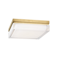 Tech Lighting Boxie 5" Square Natural Brass Flush Mount Light