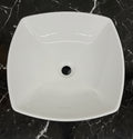 Novatto V107 Flared Square White Ceramic Vessel Sink